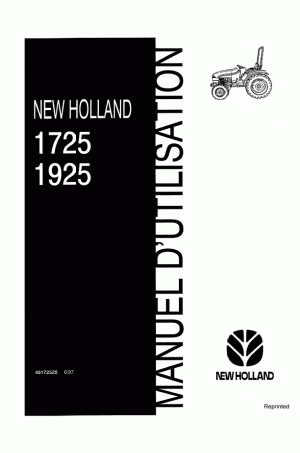 New Holland 1725, 1925 Operator`s Manual