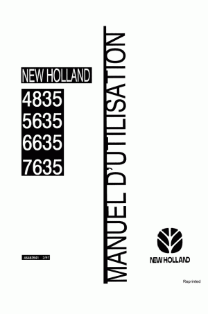 New Holland 4835, 5635, 6635, 7635 Operator`s Manual
