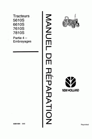 New Holland 5610S, 6610S, 7610S, 7810S Service Manual