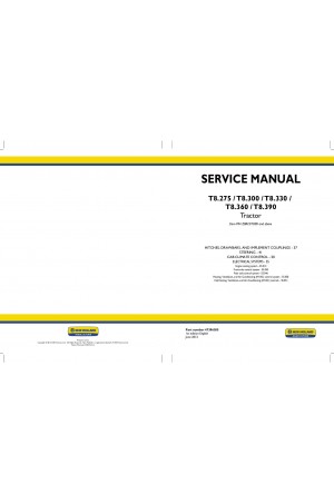 New Holland T8.275, T8.300, T8.330, T8.360, T8.390 Service Manual