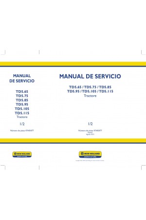 New Holland TD5.105, TD5.115, TD5.65, TD5.75, TD5.85, TD5.95 Service Manual