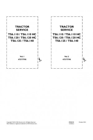 New Holland TS6.110, TS6.120, TS6.125, TS6.140 Service Manual