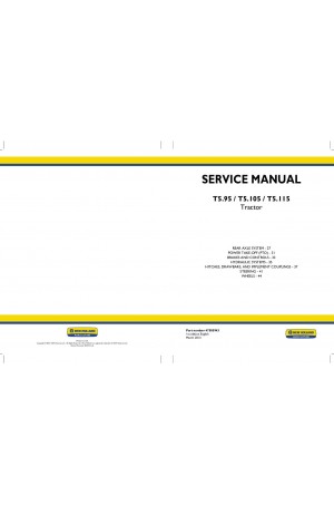 New Holland T5.105, T5.115, T5.95 Service Manual