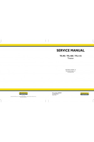 New Holland T5.105, T5.115, T5.95 Service Manual