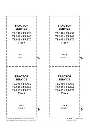 New Holland T9.390, T9.450, T9.505, T9.560, T9.615, T9.670 Service Manual