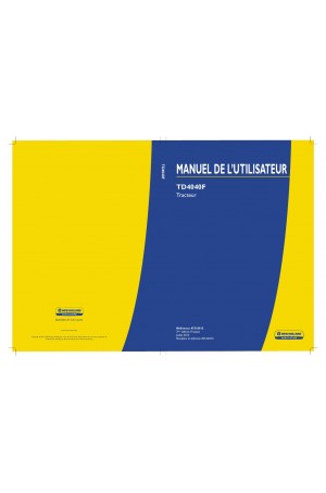 New Holland TD4040F Operator`s Manual