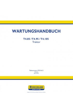 New Holland T4.105, T4.85, T4.95 Service Manual