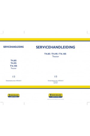 New Holland T4.105, T4.85, T4.95 Service Manual