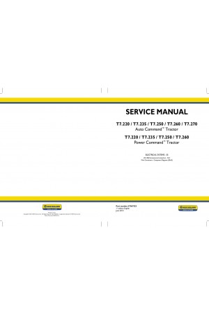 New Holland T7.220, T7.235, T7.250, T7.260, T7.270 Service Manual