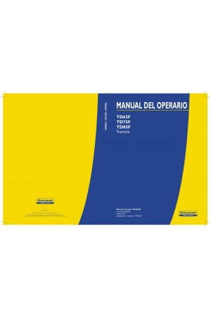 New Holland TD65F, TD75F, TD85F Operator`s Manual