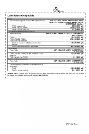 New Holland T9.435, T9.480, T9.530, T9.565, T9.600, T9.645, T9.700 Operator`s Manual