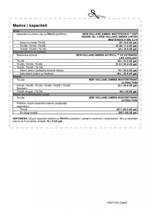 New Holland T9.435, T9.480, T9.530, T9.565, T9.600, T9.645, T9.700 Operator`s Manual