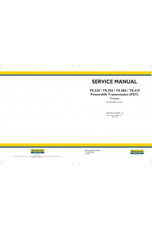 New Holland T8.320, T8.350, T8.380, T8.410 Service Manual