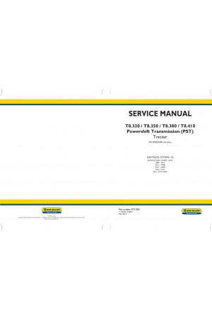 New Holland T8.320, T8.350, T8.380, T8.410 Service Manual