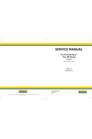 New Holland T4.75 Service Manual