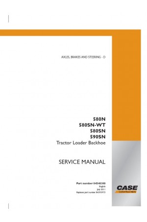 Case 580N, 580SN, 580SN WT, 590SN Service Manual