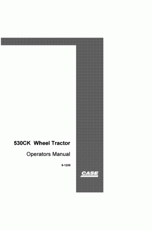 Case 530CK Operator`s Manual