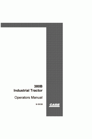 Case 380B Operator`s Manual