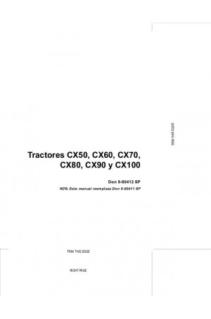 Case IH CX100, CX50, CX60, CX70, CX80, CX90 Operator`s Manual