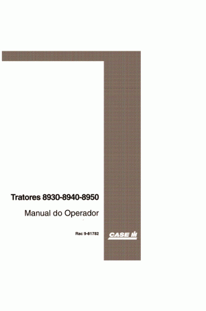 Case IH 8930, 8940, 8950 Operator`s Manual