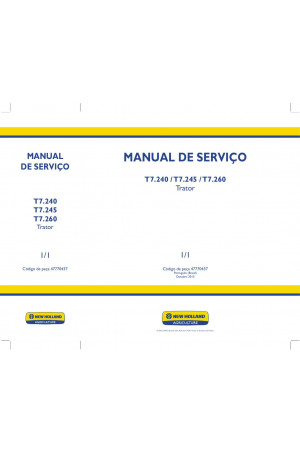 New Holland T7.240, T7.245, T7.260 Service Manual