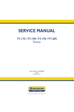 New Holland T7.175, T7.190, T7.195, T7.205 Service Manual