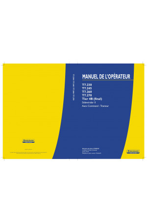 New Holland T7.230, T7.245, T7.260, T7.270 Operator`s Manual