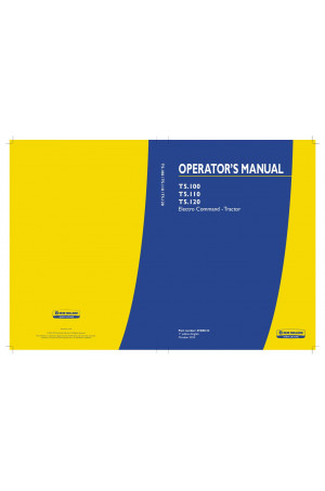 New Holland T5.100, T5.110, T5.120 Operator`s Manual