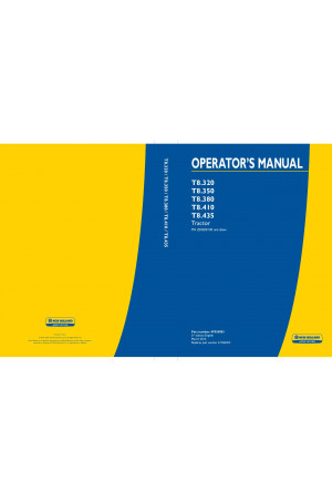 New Holland T8.320, T8.350, T8.380, T8.410, T8.435 Operator`s Manual