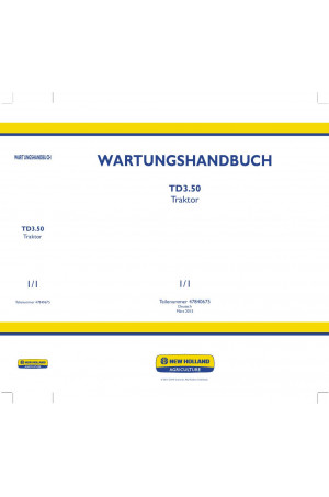 New Holland TD3.50 Service Manual