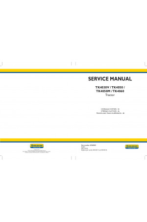 New Holland TK4030V, TK4050, TK4050M, TK4060 Service Manual