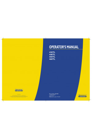 New Holland 430TL, 440TL, 450TL, 460TL Operator`s Manual