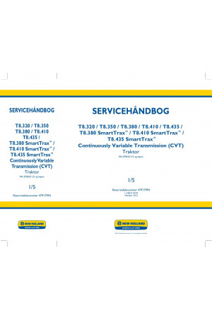 New Holland T8.320, T8.350, T8.380, T8.410, T8.435 Service Manual