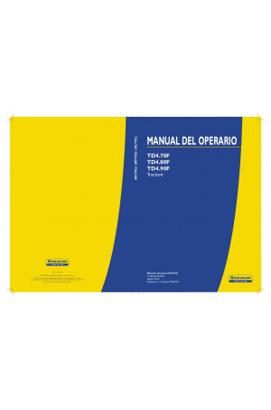 New Holland TD4.70F, TD4.80F, TD4.90F Operator`s Manual