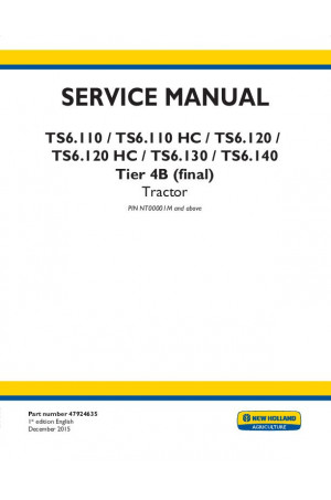 New Holland TS6.110, TS6.120, TS6.130, TS6.140 Service Manual