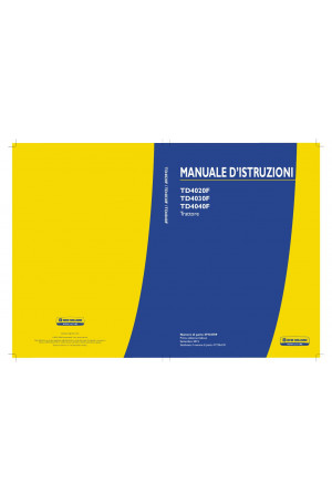 New Holland TD4020F, TD4030F, TD4040F Operator`s Manual