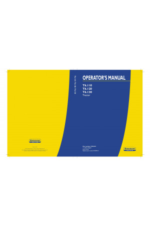 New Holland T6.110, T6.120, T6.130 Operator`s Manual