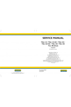 New Holland TS6.110, TS6.120, TS6.130, TS6.140 Service Manual