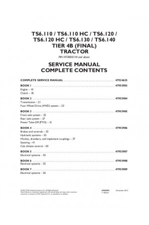 New Holland TS6.110, TS6.120, TS6.130, TS6.140 Service Manual