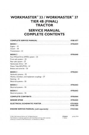 New Holland Workmaster 33, Workmaster 37 Service Manual