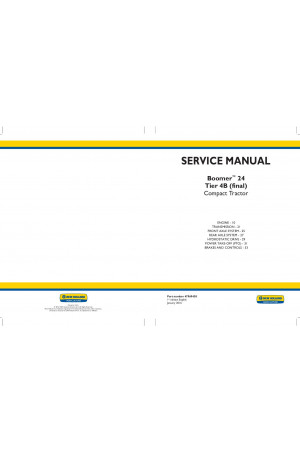 New Holland Boomer 24 Service Manual