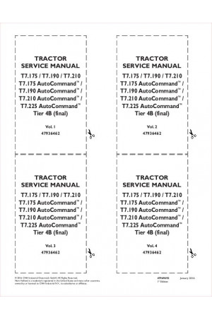 New Holland T7.175, T7.175 AutoCommand, T7.190, T7.190 AutoCommand, T7.210, T7.210 AutoCommand, T7.225 AutoCommand Service Manual