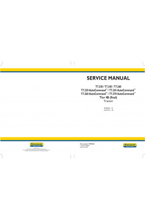 New Holland T7.230, T7.230 AutoCommand, T7.245, T7.245 AutoCommand, T7.260, T7.260 AutoCommand, T7.270 AutoCommand Service Manual