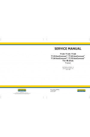 New Holland T7.230, T7.230 AutoCommand, T7.245, T7.245 AutoCommand, T7.260, T7.260 AutoCommand, T7.270 AutoCommand Service Manual