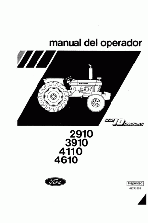 New Holland 2910, 3910, 4110, 4610 Operator`s Manual