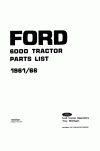 New Holland 6000 Parts Catalog