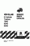 New Holland 7840, 8240, 8340 Parts Catalog