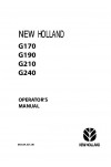 New Holland G170, G190, G210, G240 Operator`s Manual