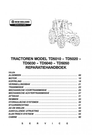 New Holland TD5010, TD5020, TD5030, TD5040, TD5050 Service Manual