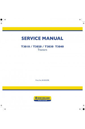 New Holland T3010, T3020, T3030, T3040 Service Manual